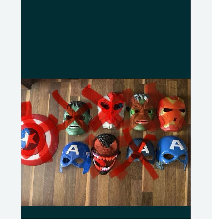 Маски супер героів marvel халк , америка