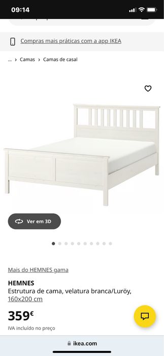 Cama e colchão ikea 140 x 200