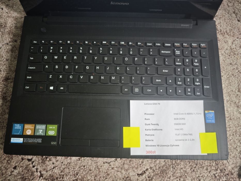 Lenovo G50-70 Nowa bateria Dysk SSD
