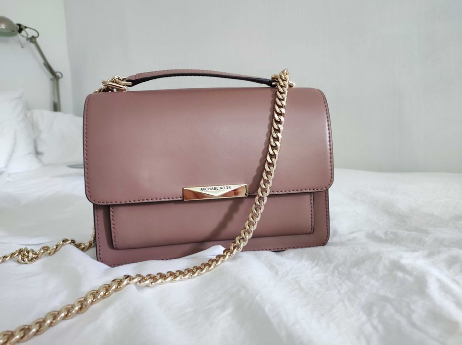 Michael Kors JADE torebka jak nowa antyczny róż bez camel skóra