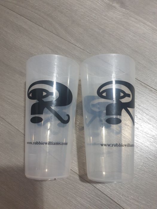 #kubek #przeźroczysty #600 ml #robbie #williams #trasa #koncertowa #2szt  #plastikowe