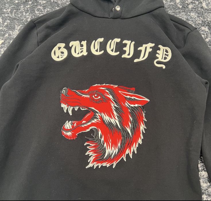 gucci red wolf кофта