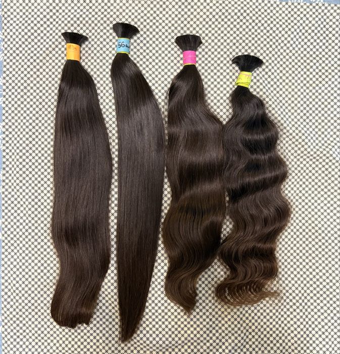 )4 wlosy dziewicze naturalne proste falowane