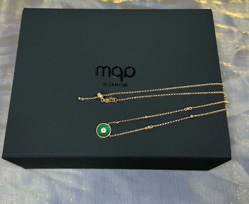 APM Monaco Malachite – Regulowany naszyjnik z kamieni naturalnych
