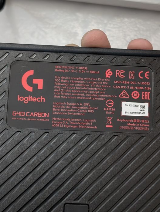 Logitech G413 Carbon mechanical keyboard