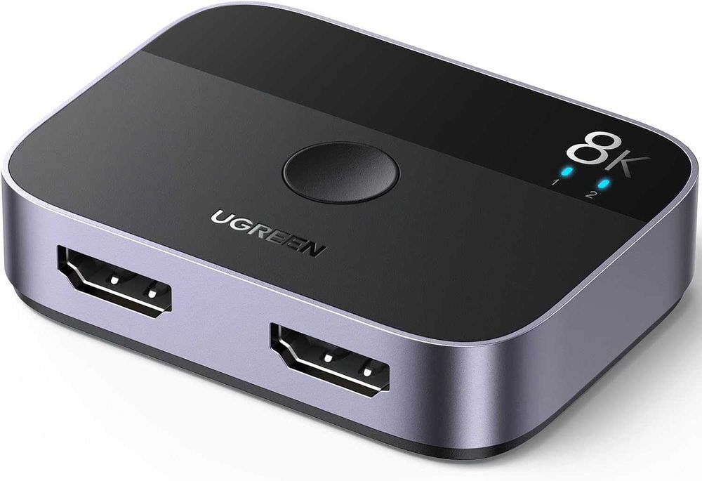 Przełącznik HDMI UGREEN 8K. Dwukierunkowy 1x2/2x1, 8K 60Hz, 4K 120Hz.