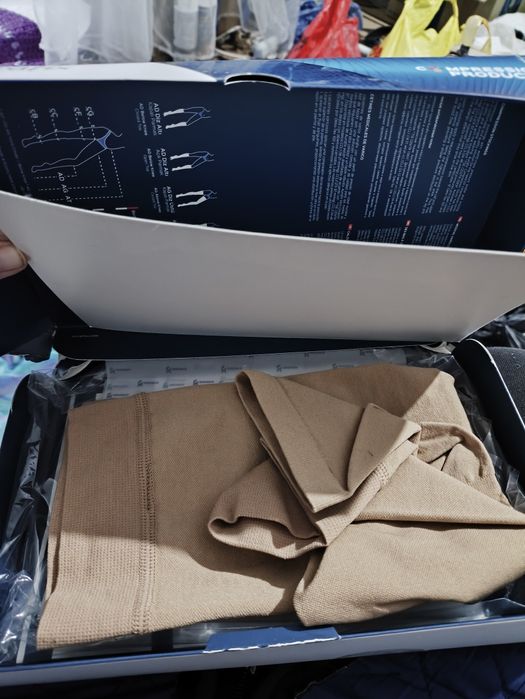 Компрессионные чулки гольфы с открытым носком Aurafix