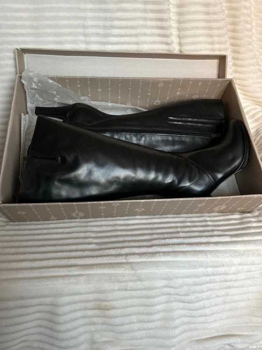 Kozaki DUO Geonova SZEROKA CHOLEWKA 41cm całe z naturalnej skóry 37