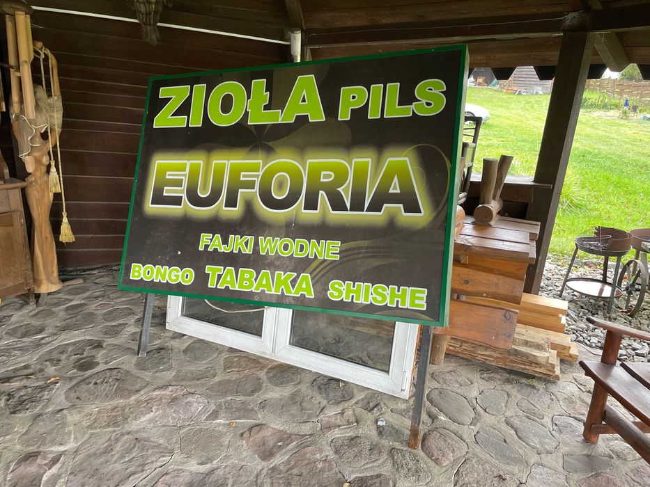 Baner Szyld reklama oświetleniowa 180/125 używana