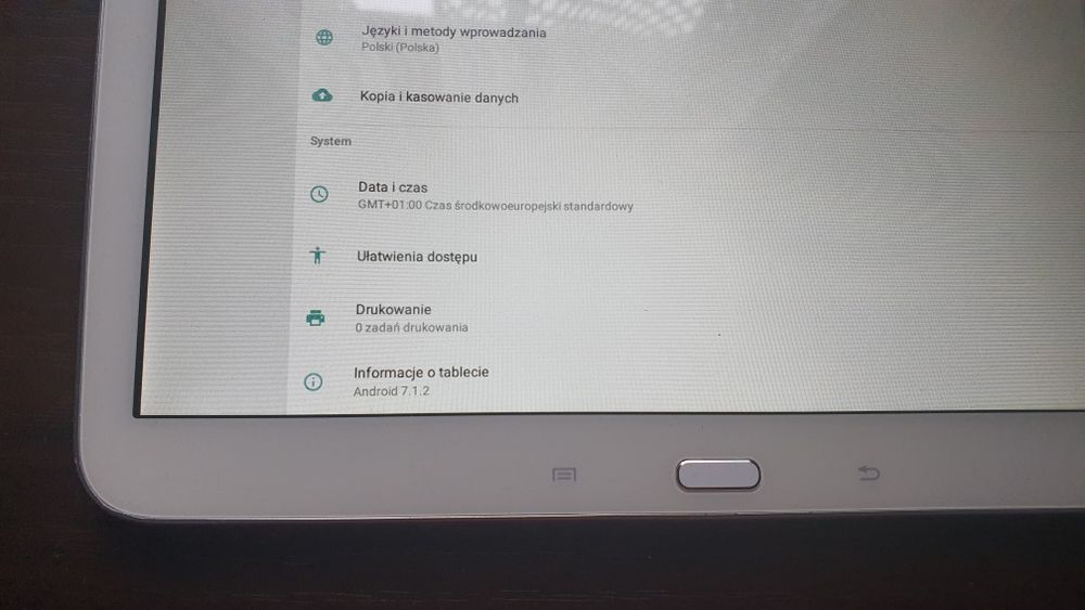 tablet Samsung 10 cali Android 7