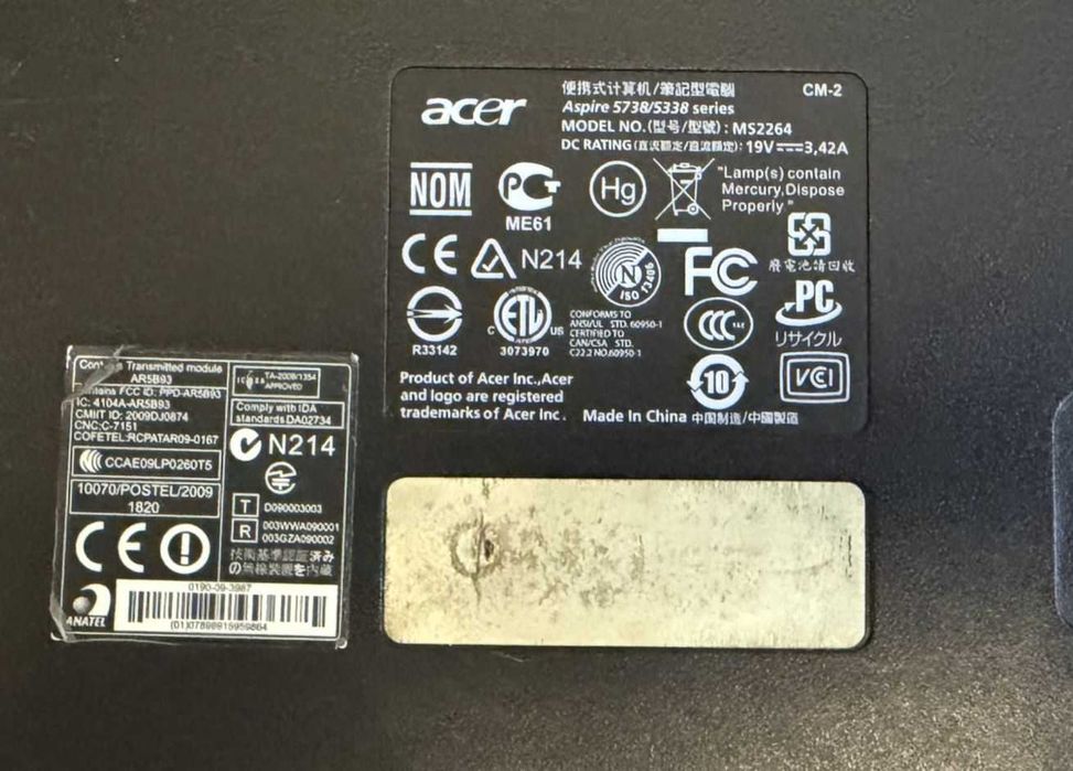 Laptop Retro Acer Aspire 5738 | Intel Dual-Core | Sprawny | Retro