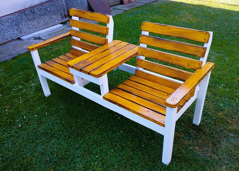 Ławka , Ławki ogrodowe ze stolikiem,  krzesła, meble ogrodowe, fotele