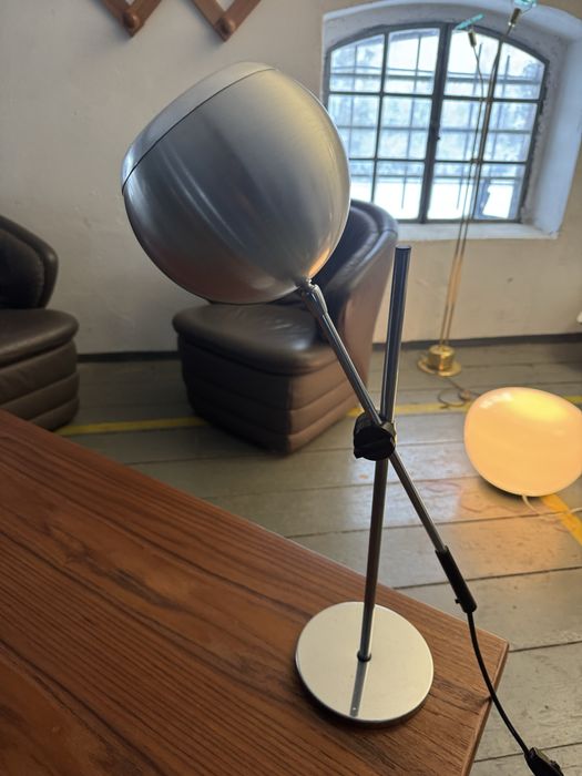 Duńska,chromowana lampa biurkowa Space Age,lata70,vintage,design
