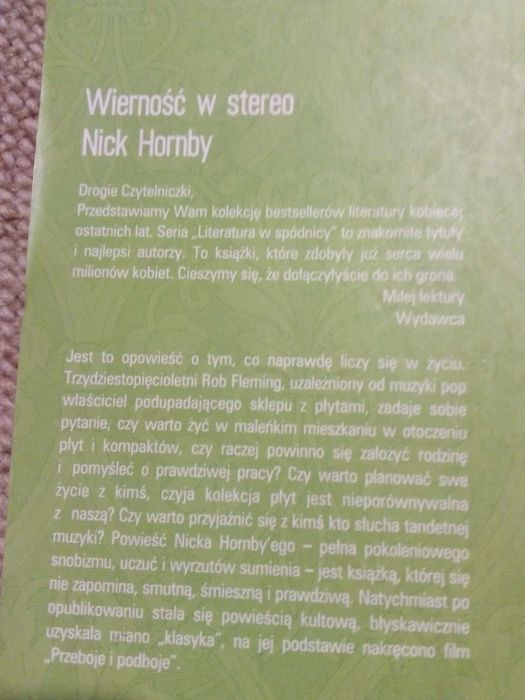 Wierność w stereo - Nick Hornby wyd 2005