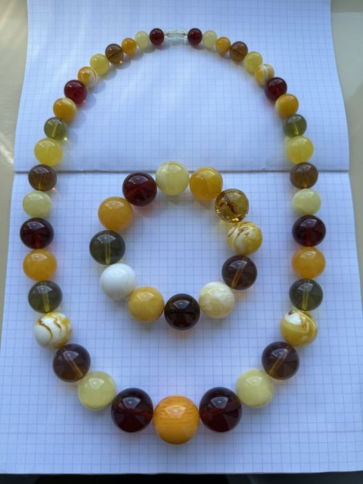 Велике Намисто Бурштин Бусы Янтарь Натуральный