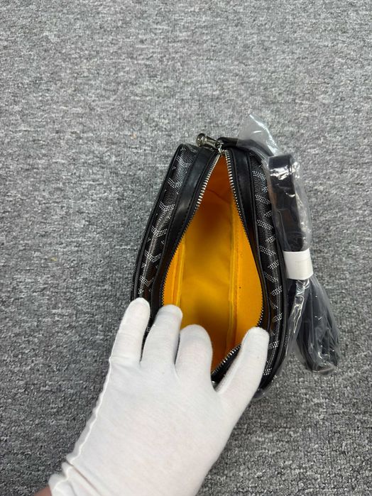 Сумка‑месенджер Goyard Monogram чорна сіра зелена синя біла червона коричнева Гоярд крос‑боді унісекс преміум люкс