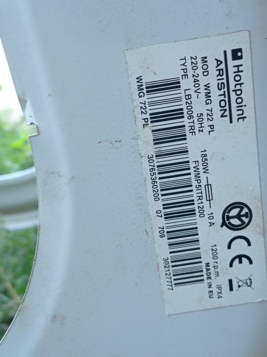 Silnik pralki Hotpoint ariston wmg722