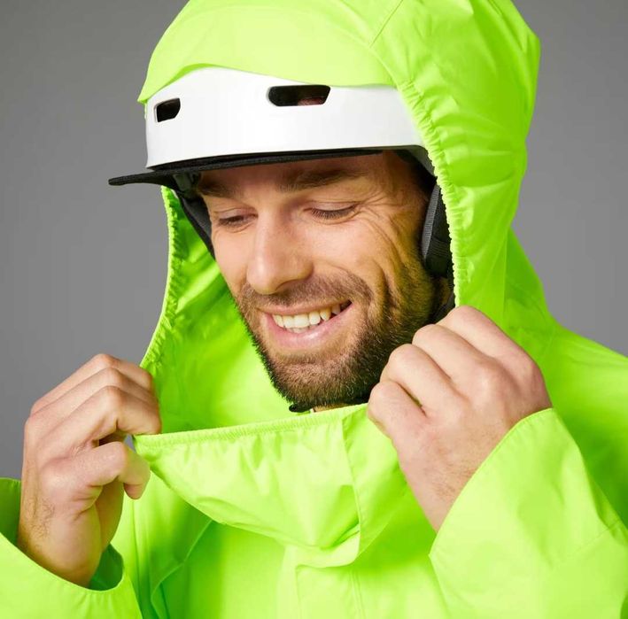 Poncho / Capa neon c/ refletores Impermeável - NOVA