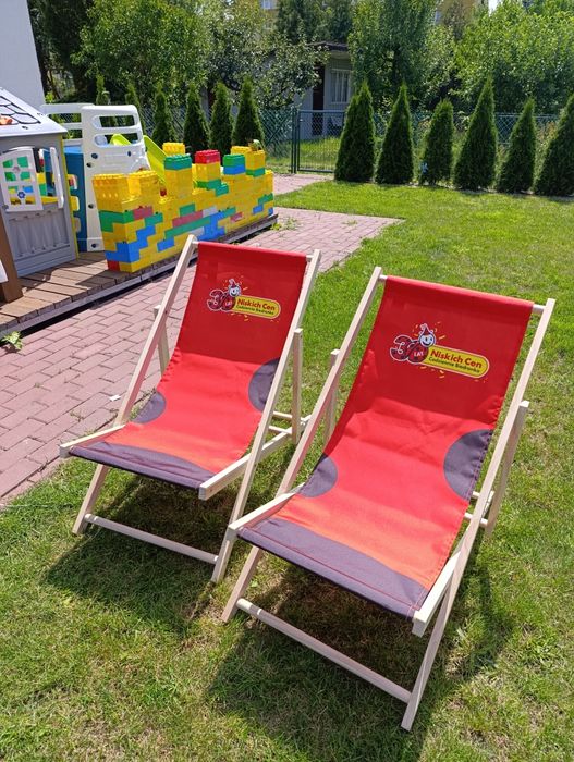 Leżaki drewniane plażowe