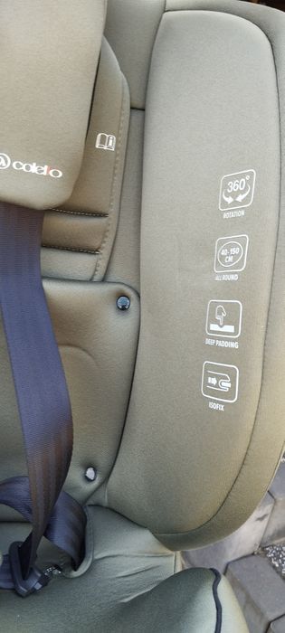 Nowy bezpieczny fotelik marki Coletto obrotowy norma I-Size