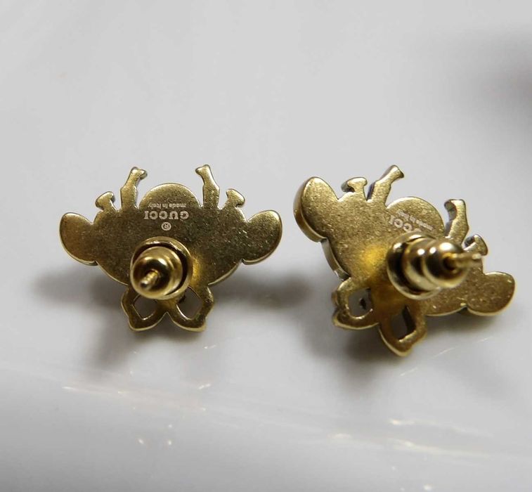 Gucci Brass Pearl Bee Earring kolczyki pszczółki