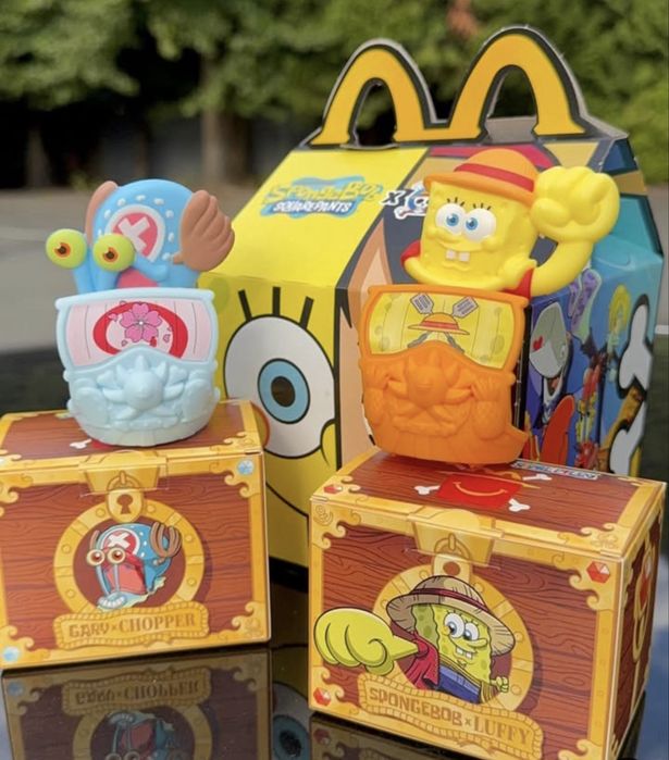 іграшки One Piece x Spongebob Mcdonalds ван піс губка боб макдональдс