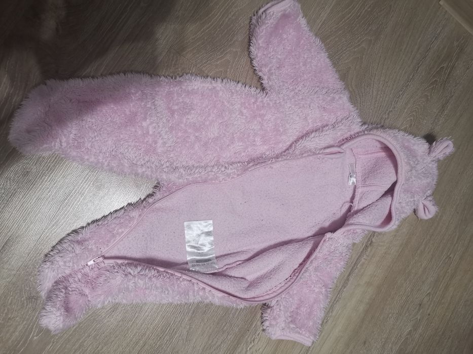 Gruby jesienno zimowy kombinezon niemowlęcy r. 56/62