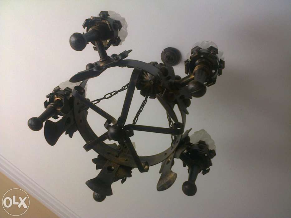 Candeeiro de sala e dois apliques de parede425769664481208321