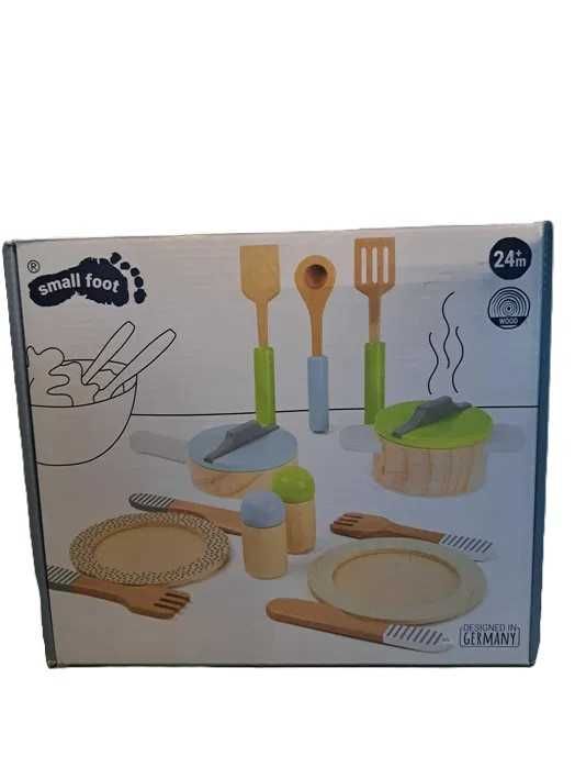 -->SMALL FOOT Zestaw Naczyń I Garnków 15 Elementów