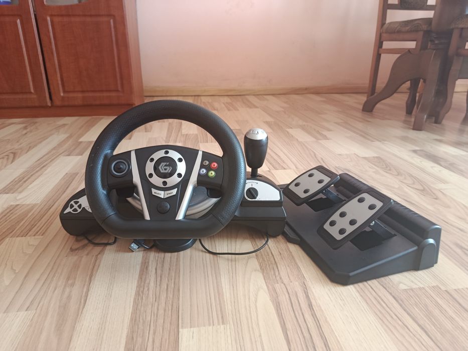 Дротове кермо Gembird STR-M-01 PC/PS3/PS4/Nintendo Black
