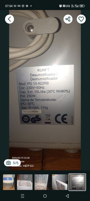 Desumidificador krunft