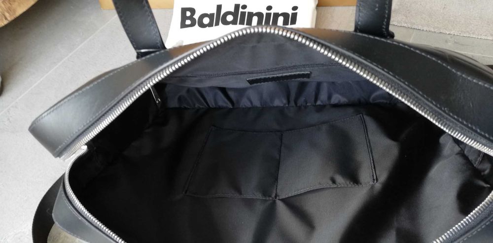 Nowa skórzana torba biznesowa na laptopa Baldinini