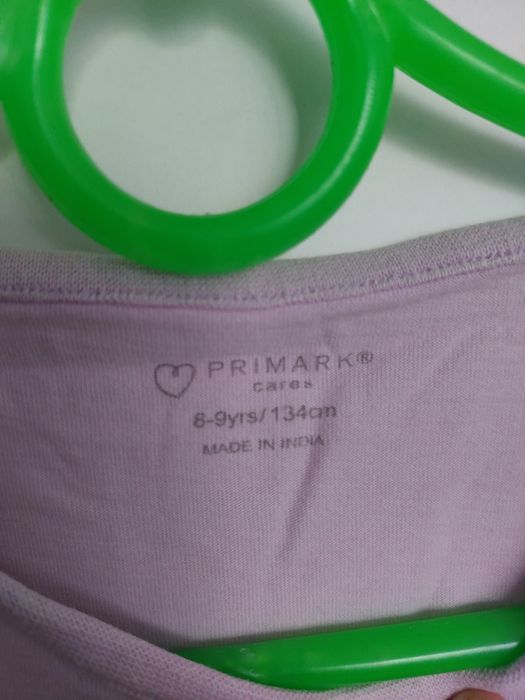Top koszulka bluzka fioletowa ananas bawełna 134 8 9 lat primark