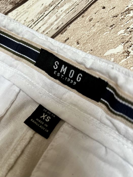 Odnie, białe, len, wiskoza, rozmiar XS