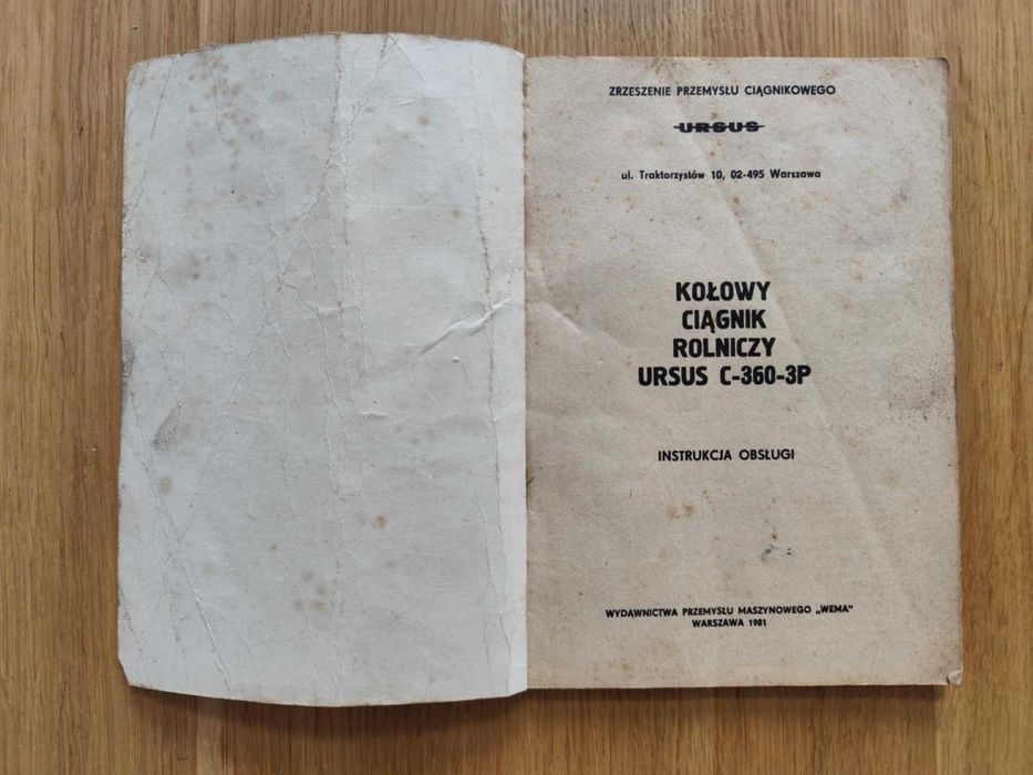 Instrukcja Ciągnik URSUS C-360-3P