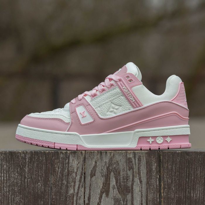 Кросівки Louis Vuitton LV Trainer Sneakers White/Pink (Luxe)