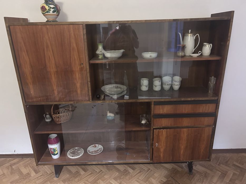 Kredens biblioteczka PRL lata 60 -te vintage komoda Bydgoskie Fabryki