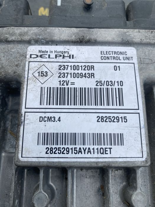 Zestaw startowy Renault Megane III, 1.5 dci delphi