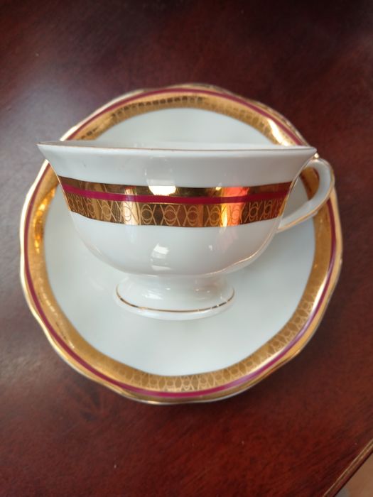 Karolina PRL duo filiżanka ze spodkiem