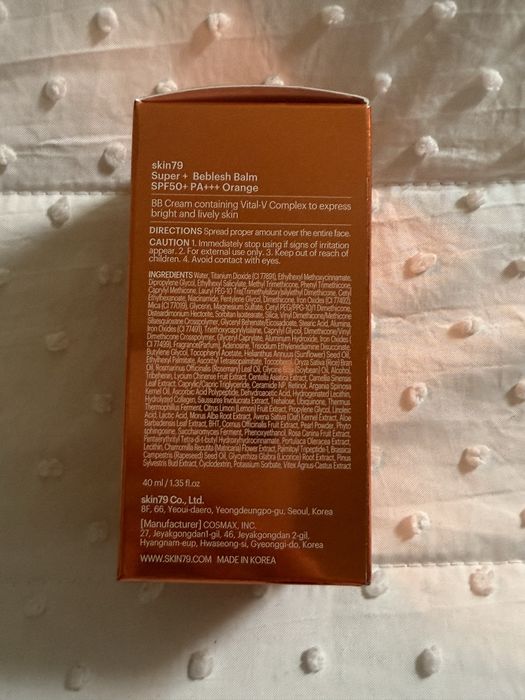 SKIN79 Krem BB Super+ Beblesh Balm ORANGE SPF50+ PA+++ 40ml
