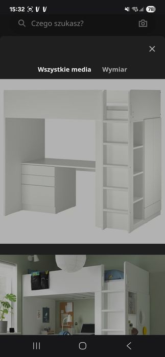 Łóżko na antresoli Ikea