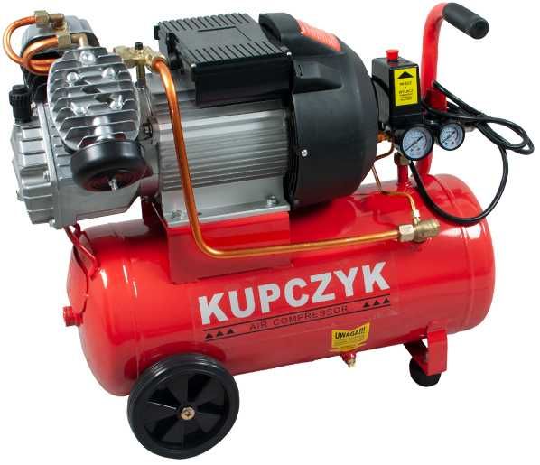 Kompresor tłokowy 24l pompa sprężarka dwutłokowa 370l/min Kupczyk