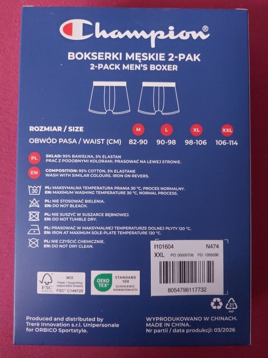 Bokserki xxl champion