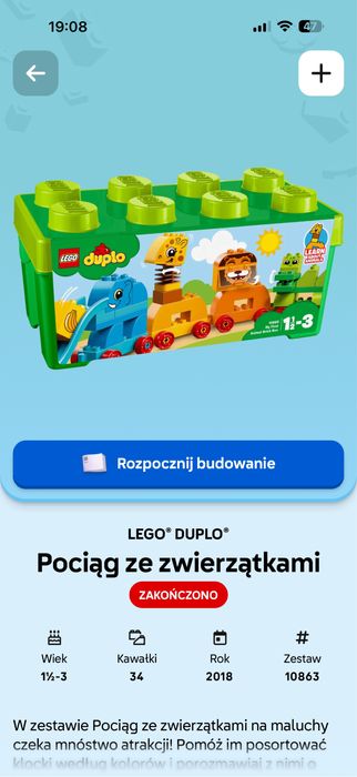 Lego DUPLO 11 zestawów klocki pociąg tory