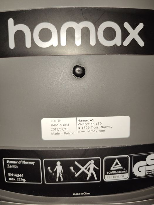 Fotelik rowerowy Hamax zenith relax