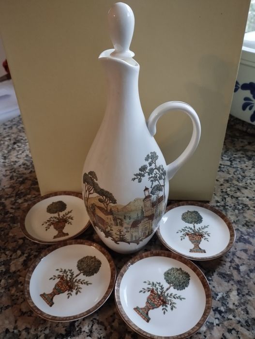 Azeiteiro com 4 pratos ( mosaico d'italia)