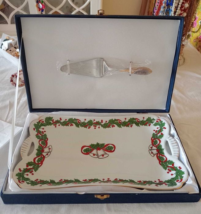 Estojo com prato e Faca de servir
