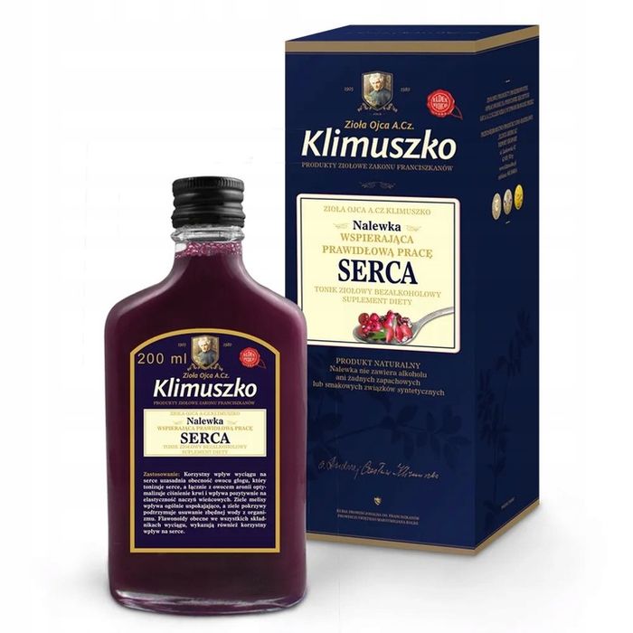 klimuszko nalewka ziołowa wspierająca prawidłową pracę serca 200ml