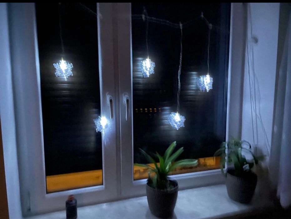 Oświetlenie świąteczne Lampki gwiazdki światło białe