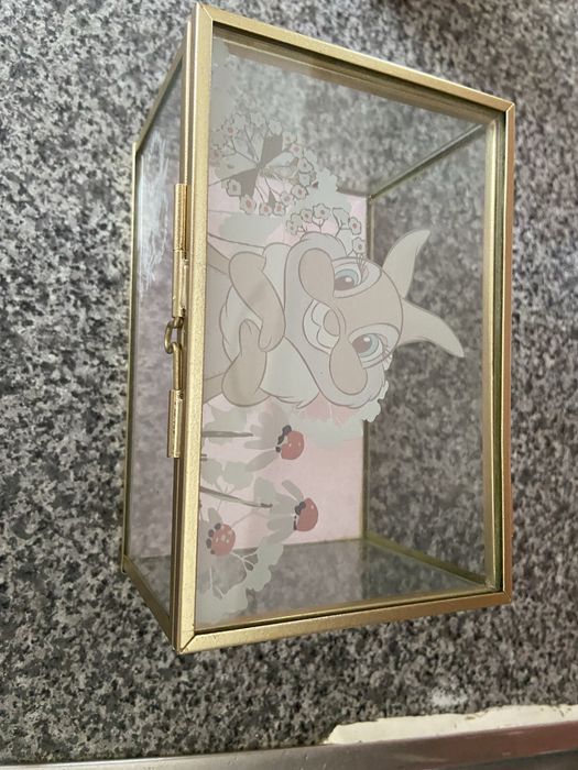 Um megalheiro um espelho e um guarda joias da disney